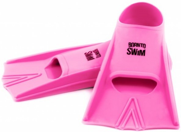 BornToSwim Pink silicone swimming fins 
