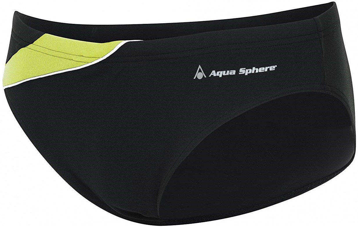 Men's swimsuit Aqua Sphere Eliott Repreve Slip Black/Bright Green