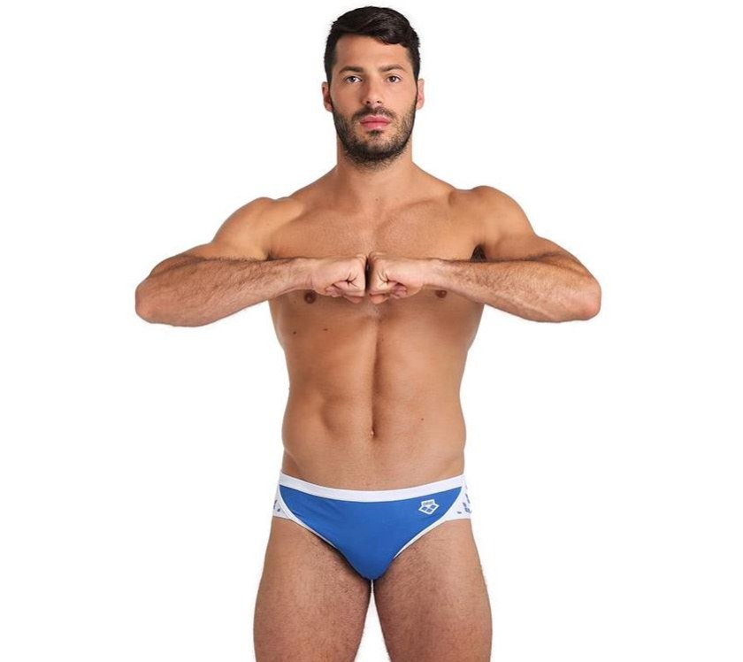 Men's swimsuit Arena Icons Swim Brief Solid Royal/White