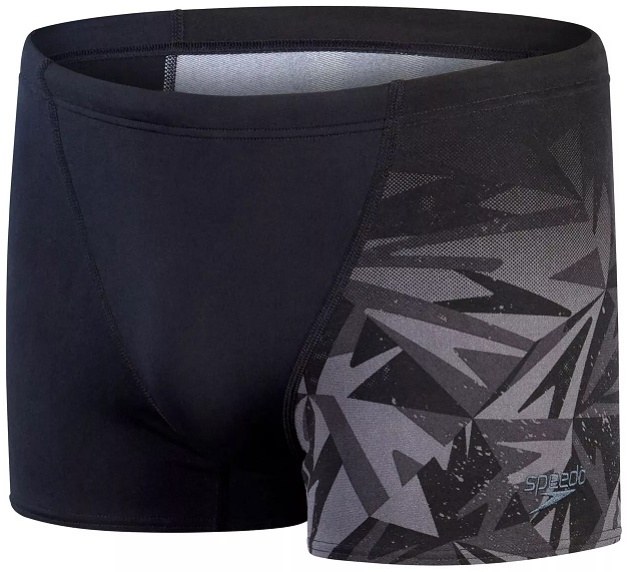 Men's swimsuit Speedo Hyper Boom Panel Aquashort Black/Oxid Grey/USA Charcoal