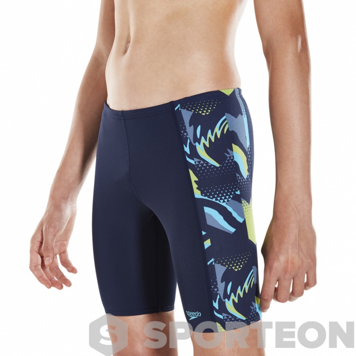 Boys Speedo Swimwear Speedo Paintblast Allover V Cut Panel Jammer Speedo.