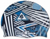 Swim cap Mad Wave Stripes Silicone