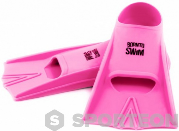 BornToSwim Pink silicone swimming fins 