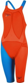 Speedo Fastskin LZR Racer Elite 2 Openback Kneeskin Hot Orange/Bondi Blue Speedo Fastskin LZR Racer Elite 2 Openback Kneeskin Hot Orange/Bondi Blue