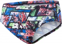 Speedo Marvel Avengers Allover Brief Boy Black/Neon Blue/Lava Red