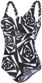 Speedo Marlena 1 Piece Black/Oxid Grey/White