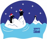 BornToSwim Christmas Penguin Cap