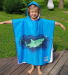 BornToSwim Shark Poncho Junior Blue