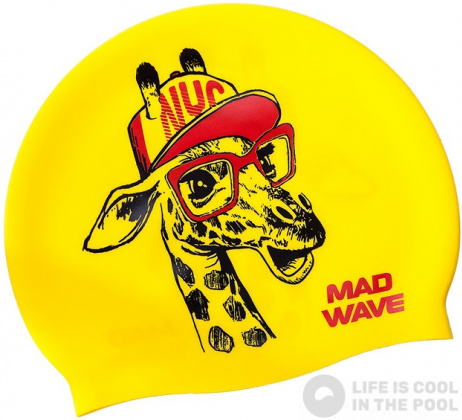 Mad Wave Giraffe Swim Cap Junior