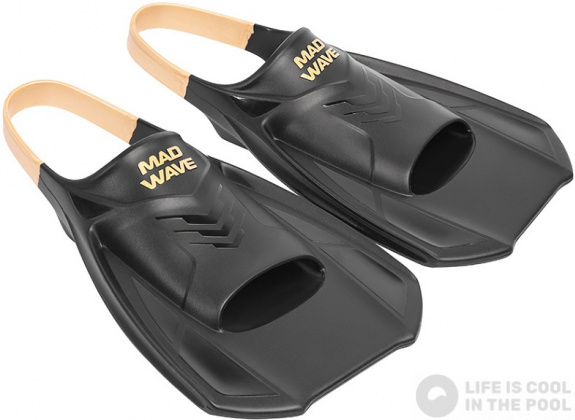 Mad Wave Open Heel Training Fin Black