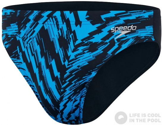 Speedo Allover 7cm Brief Black/Pool