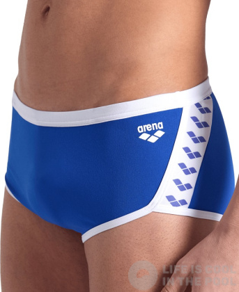 Arena Icons Swim Low Waist Short Solid Blue/White | Swimaholic.eu