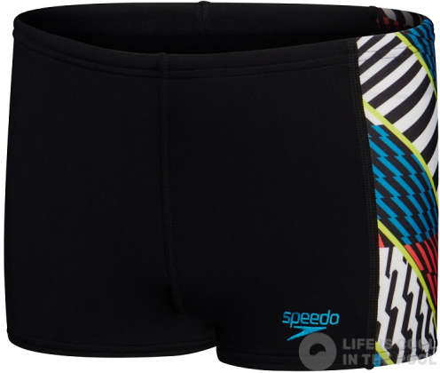 Speedo Digital Panel Aquashort Boy Black/White/Watermelon/Bolt/Bitter Lime