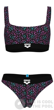 Arena Monogram Elastic Bikini Brallette Black/Multi